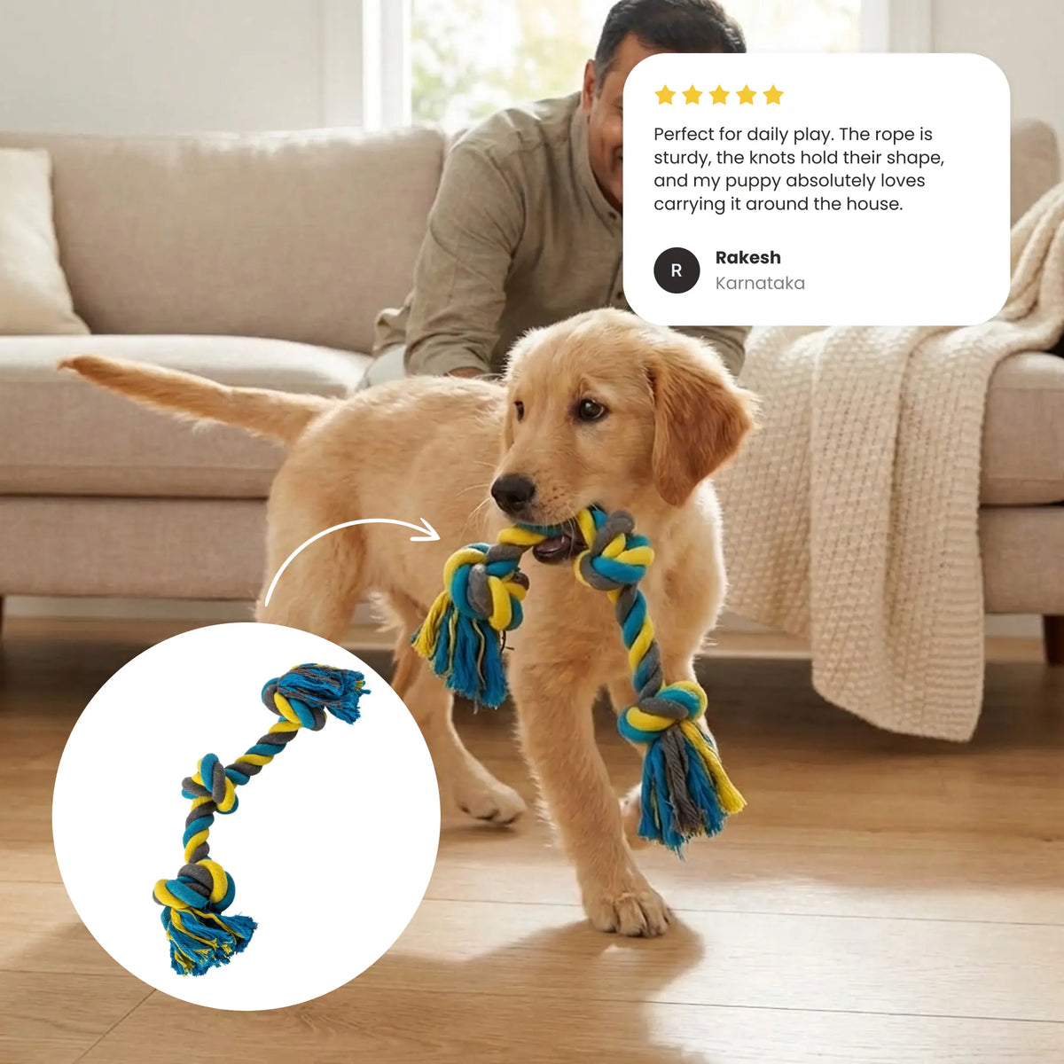 3 Knot Rope Toy