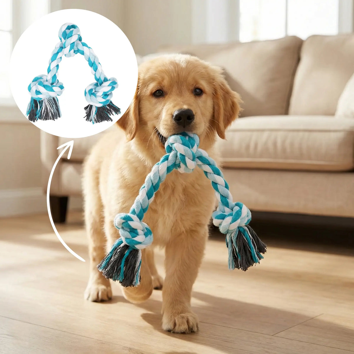3 Knot Rope Toy