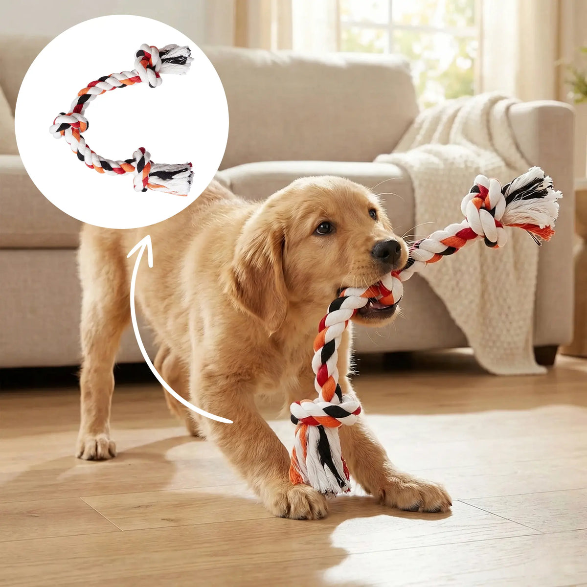 3 Knot Rope Toy