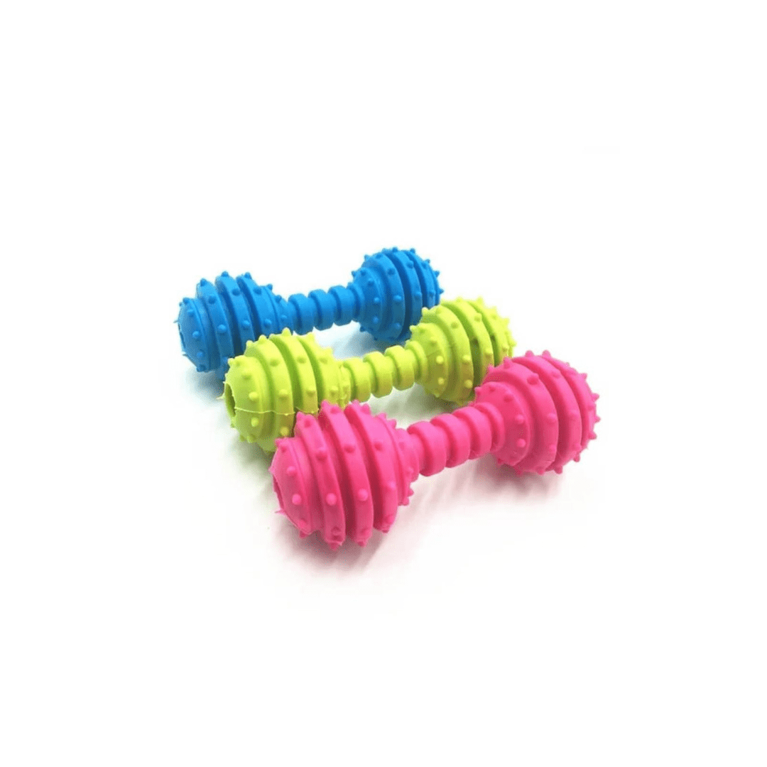 Rubber Dumbell Bell Toy