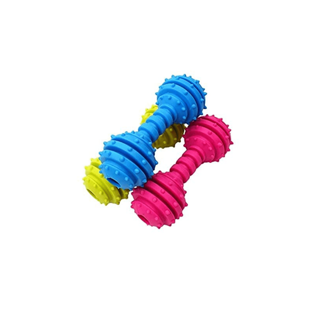 Rubber Dumbell Bell Toy