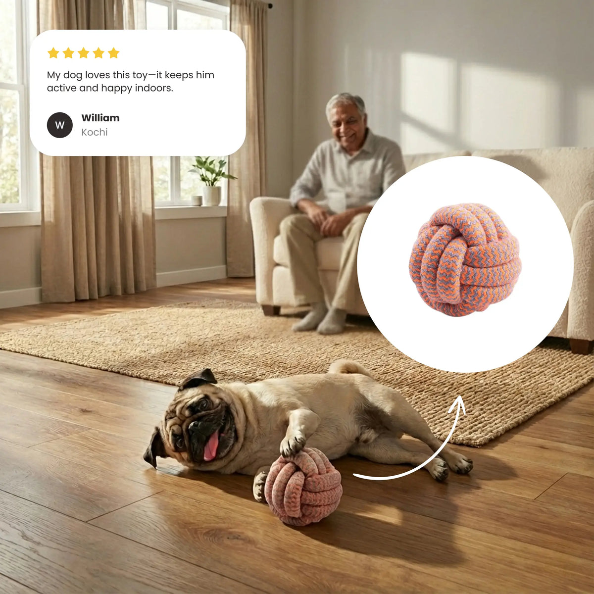 Ball Rope Pet Toy