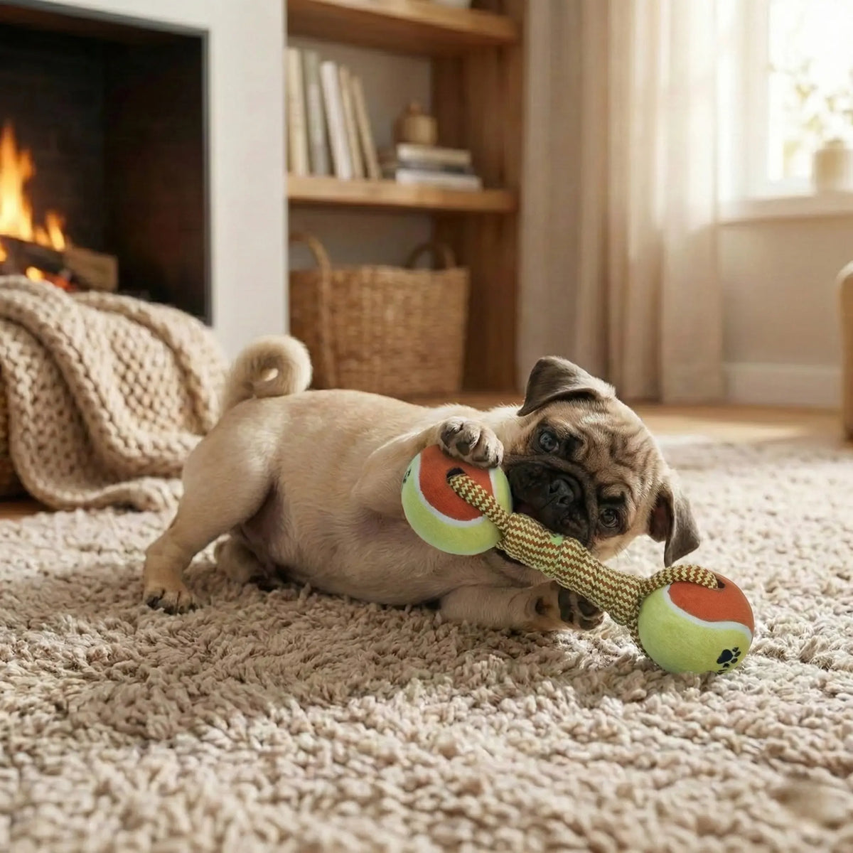 Double Tennis Ball Pet Toy
