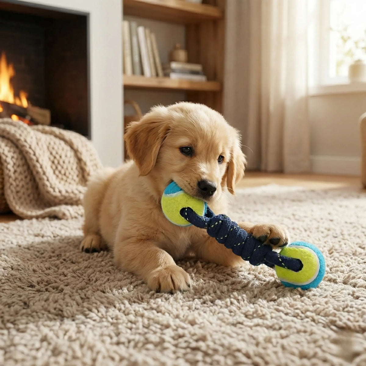 Double Tennis Ball Pet Toy