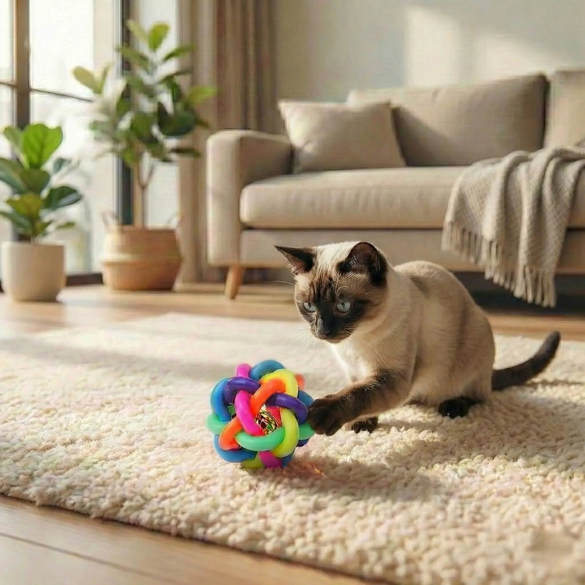 Rainbow Twisty Bell Ball