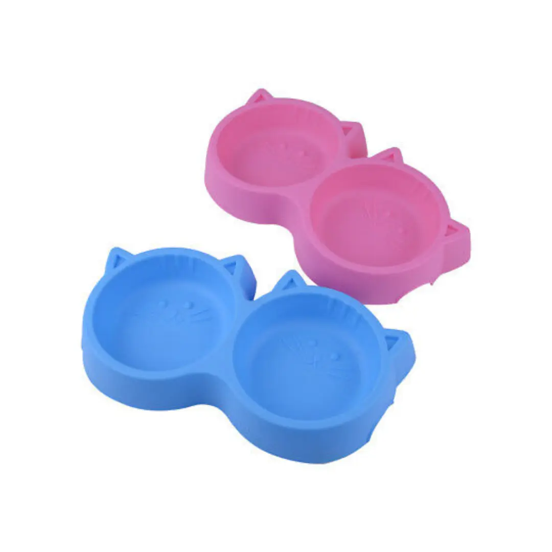 Cat Face Dual Bowl