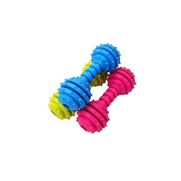 Rubber Dumbell Bell Toy - Image 2