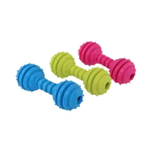 Rubber Dumbell Bell Toy