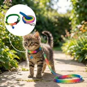 Rainbow Collar & Leash 05