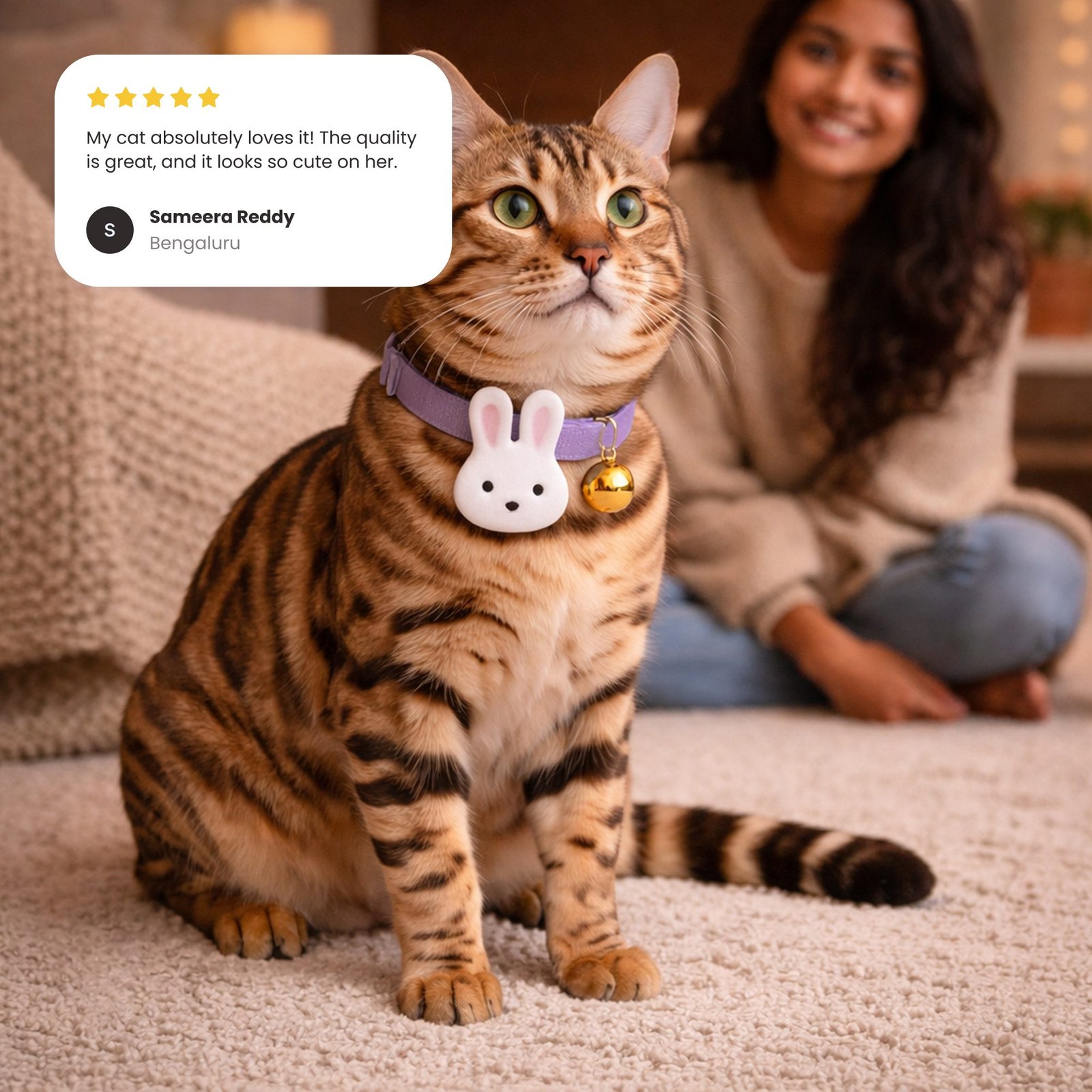 Bunny Soft Collar for Cat - Image 2